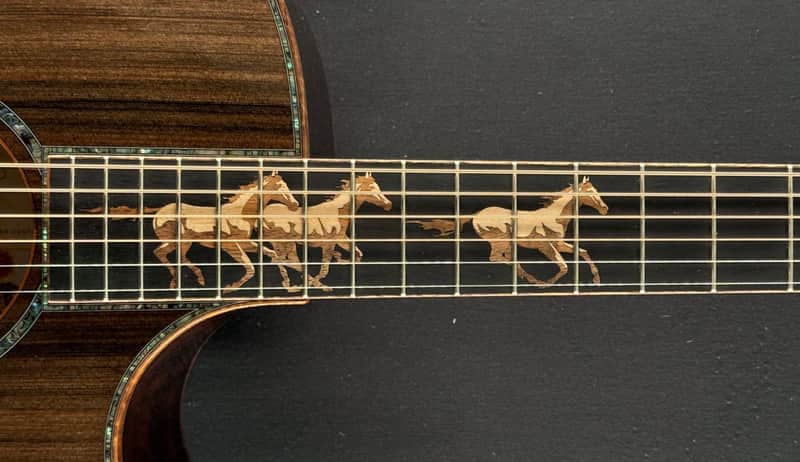 2025 Taylor Custom “B. Taylor” Grand Auditorium 12-Fret • Bob Taylor Designed • Stripy Sinker Redwood • Figured Blackwood • Running Horses • Serial #1205095104 image 1
