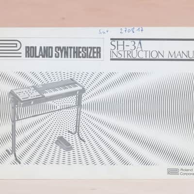 Roland SH-3 synthesizer instruction manual