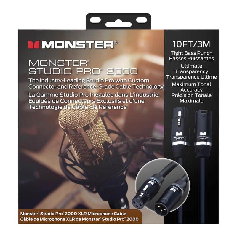 Monster Studio Pro 2000, Microphone 10 ft/3m XLR (600573) image 1