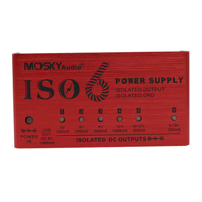 Mosky ISO-6 Guitar Effect Pedal Power Supply 6 Isolated DC Outputs/5V USB Output,price include the import duty for US buyer image 5