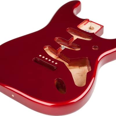 Fender Mexico Stratocaster SSS Vintage Bridge Mount Alder Body, CANDY APPLE RED image 4
