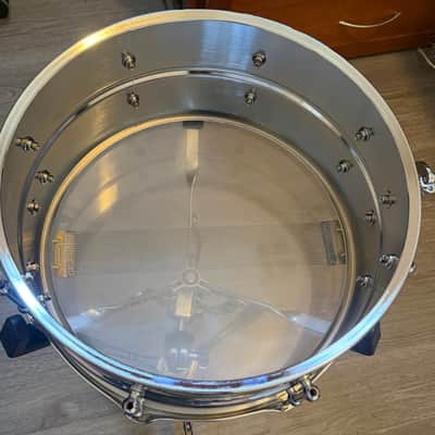 Ludwig LW0613SL Supralite 6x13" 8-Lug Steel Snare Drum 2012 - Present - Polished Steel image 5