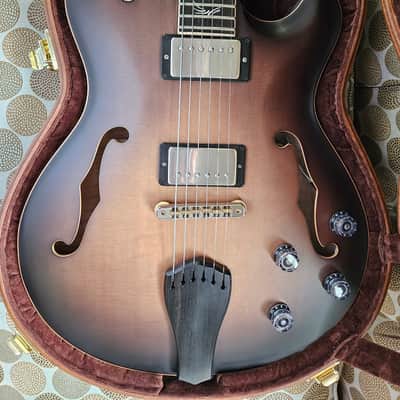 PRS Private Stock Singlecut Archtop, Bear Claw Spruce, Satin Frostbite, Ziricote Neck, Ebony Board with Brushstroke Birds Inlays, Aluminum-bronze 2-piece bridge, Ebony Tailpiece. image 1