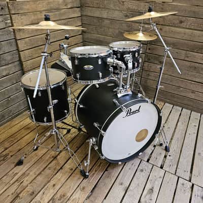 Pearl Drum Kit Decade Maple, Satin Black Complete USED! RKBBP110526 image 3