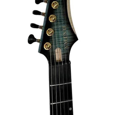 Valenti Guitars Nebula Carved Semi Hollow, Ocean Blue, 1 0f 5, NEW (Authorized Dealer) image 7