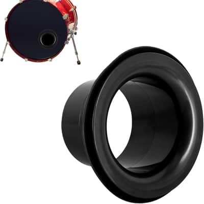 Bass Drum Enhancer Kick Drum Enhancer ABS Rubber Bass Drums Effect Amplifier Bass Hole Protection Speaker Expands LowEnd Frequency Enhancers Portable Drums Percussion Accessories Black image 1