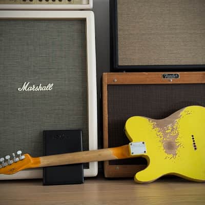 Fender Custom Shop 1964 HS Tele Heavy Relic Grafitti Yellow, Aus Erstbesitz! Custom Color, SD Neck Humbucker uvm. 2021 - Grafitti Yellow Relic image 15