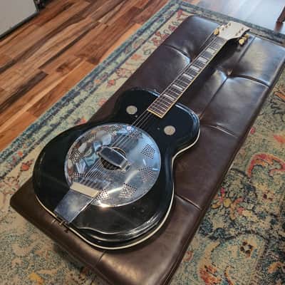 1964 Valco Airline Folkstar - Black - Res-O-Glass Resonator - w/Case image 5