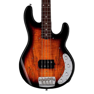 Sterling by Music Man StingRay RAY34 Spalted Maple - 3-Tone Sunburst image 1