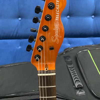 Used Squier Affinity Telecaster HH Electric Guitar w/ Matching Headstock - Metallic Orange w/bag image 2