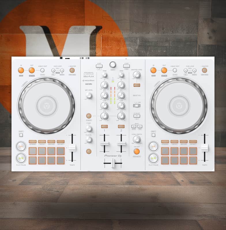 Pioneer DJ DDJ-FLX4 2-Deck Rekordbox and Serato DJ Controller - White Limited Edition (DDJ-FLX4-W) image 1