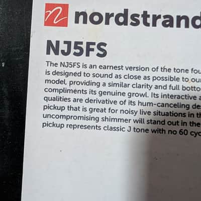 Nordstrand Audio NJ5FS-SET Split Coil Hum Canceling 5-String Jazz Bass Pickup Set 2010s - Black image 3