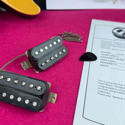 General Vintage Tone  1957 - 1958 Nos Wire Belden PAF Humbuckers Double Black Celullose acetate CAB for les Paul ®️ SG ®️ image 3