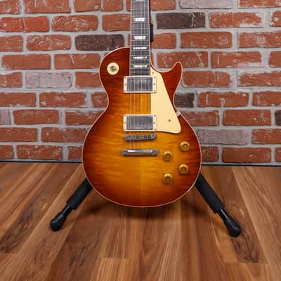 Gibson Custom Demo Shop '59 Reissue Les Paul Standard Flame Maple Top Iced Tea Burst 2020 w/OHSC image 4