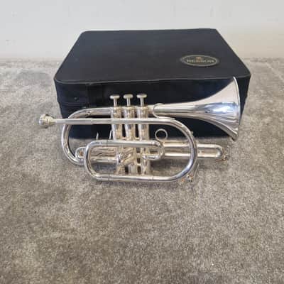Besson Be1000 Silver Plate - Professional Cornet, Silver Plated - Good w/ Soft Case image 1