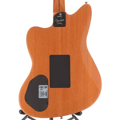 Fender Certified Pre-Owned American Acoustasonic Jazzmaster All-Mahogany, Ebony Fingerboard, Bourbon Burst (M11) (1705A) image 2