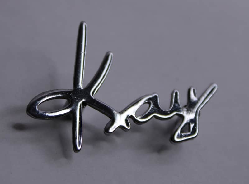 Vintage 1950's- 1960's Kay Logo - Original - Chrome  👀 image 1