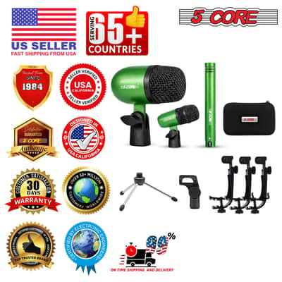 5 Core Conga Mic Snare Tom Set Professional XLR Cardioid Unidirectional Instrument Microphone Kit image 11