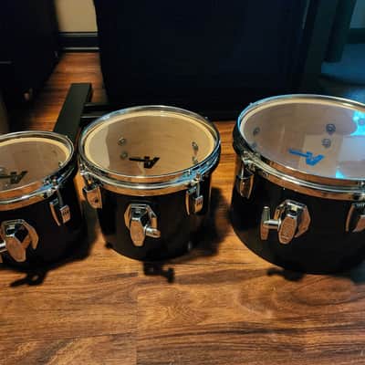 Ludwig 6 8 10 Concert Toms - Black Excellent Condition image 1