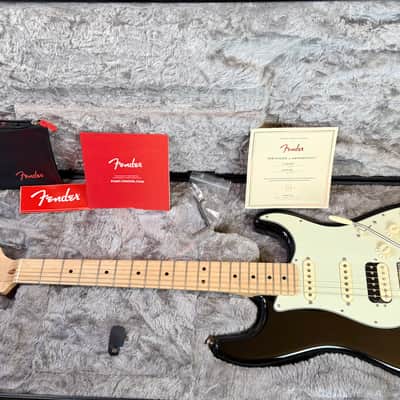 Fender American Professional Stratocaster HSS Shawbucker with Maple Fretboard 2017 - 2019 - Black w/OHSC image 1