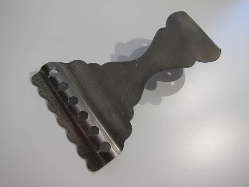 Kay Flat Top Guitar Tailpiece Authentic Vintage Part Circa-1950s-1960s-Chrome image 1