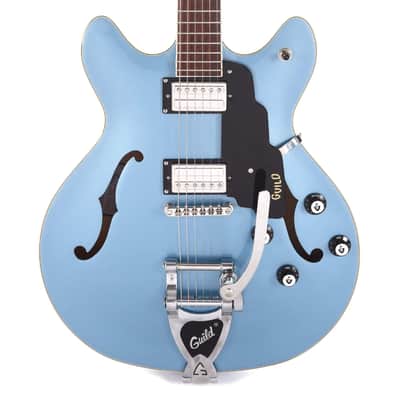 Guild Starfire I DC Pelham Blue w/Guild Vibrato Tailpiece 6-String Semi-Hollow Body Electric Guitar image 2