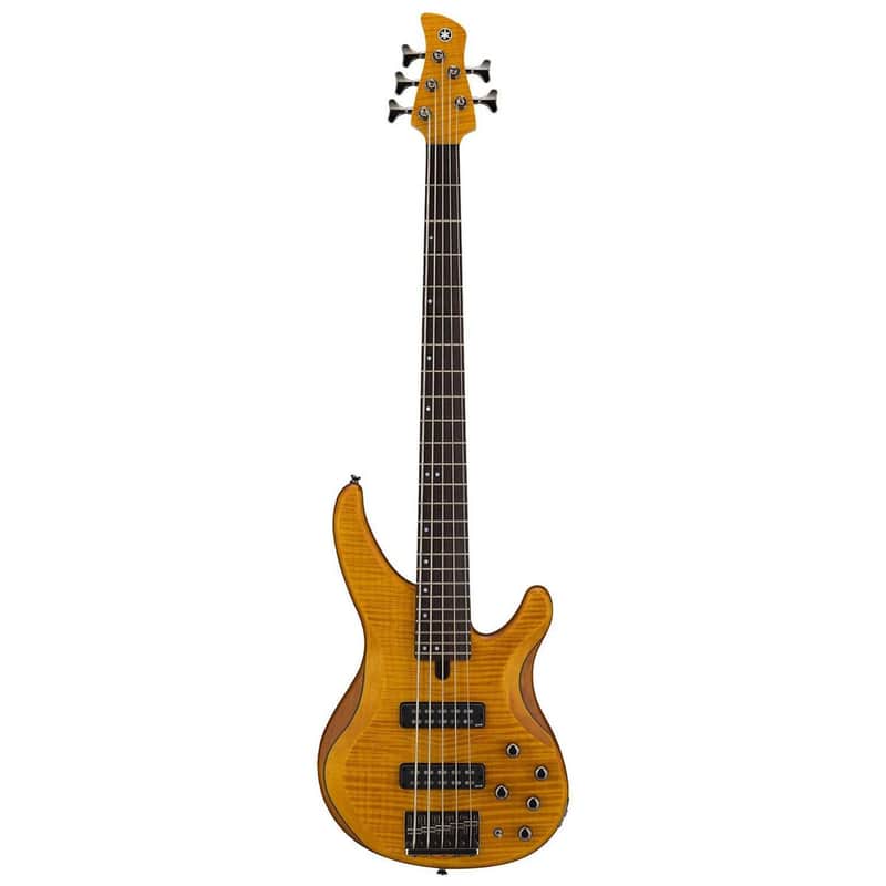 Yamaha TRBX600 Series TRBX605FM 5-String Bass Guitar Matte Amber image 1