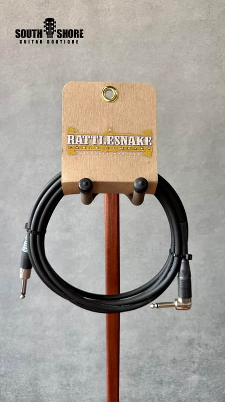 Rattlesnake 10' Standard Instrument Cable (Straight to Right Angle, Black/No Weave) image 1