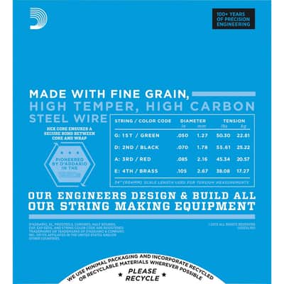 D'Addario EXL160 Medium Nickel Wound 4 Bass Strings 50-105 image 3