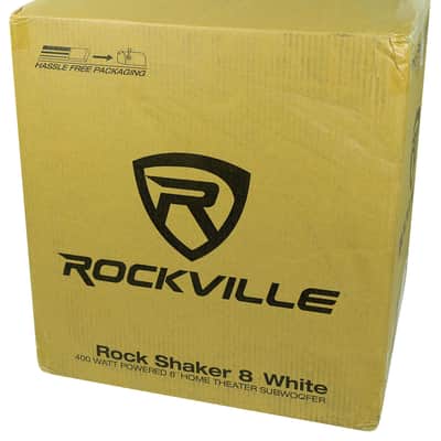 Rockville Rock Shaker 8" Inch White 400w Powered Home Theater Subwoofer Sub image 5