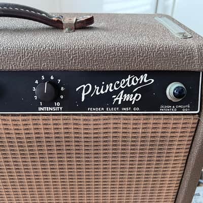 Original 1962 Fender Princeton Amp USA FULLERTON brownface image 3