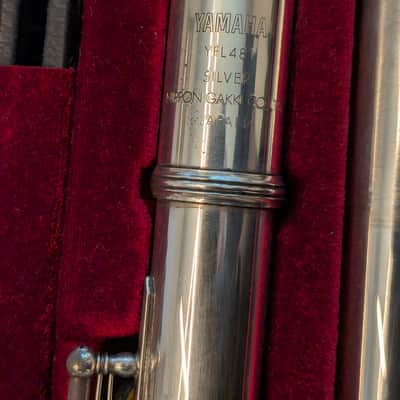 Yamaha YFL-481 Intermediate B-Foot Flute 1990s - Silver image 7