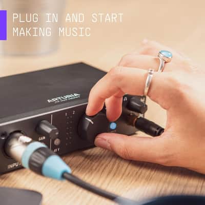 Arturia - MiniFuse 4 - Compact USB Audio & MIDI Interface with Creative Software for Recording, Production, Podcasting, Guitar - Black image 14