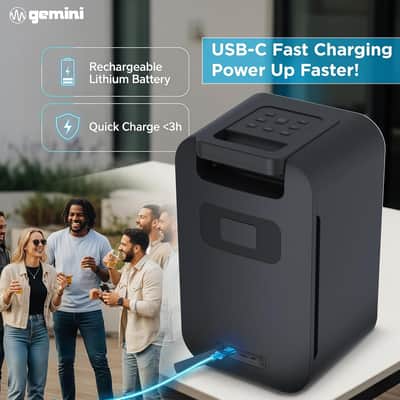 Gemini GNV-60 Portable Party Speaker 60W Bluetooth 5.3 IPX5 image 5