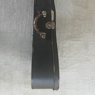 Vintage Geib Challenge Parlor Acoustic Guitar Case 1930's Faux Gator / Purple Interior Chicago USA image 13