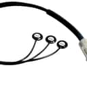 K&K Sound Pure Mini Bridge Plate Guitar Pickup, 3 Sensors w/Gold Strap Button
