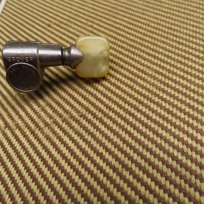 GROVER 1950's PAT PEND TUNER NICKEL IVORY TIP FLAT BACK FUTURA VINTAGE ORIGINAL USA BASS SIDE #3 image 1