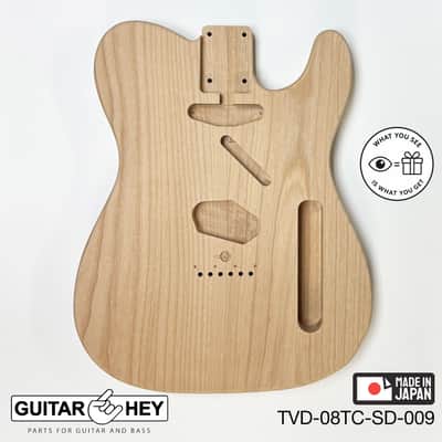 NEW Hosco JAPAN Unfinished Telecaster 62's Style Body, 2-piece - SANDED #009