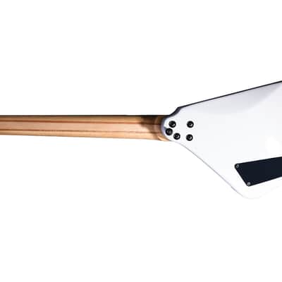 BootLegger Guitar Spade White Gibson Scale 24.75 Headless Guitar With Case 2022 - White image 8
