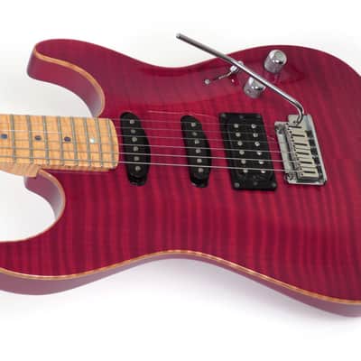 2000 Fender Showmaster FMT Custom Shop - Bing Cherry Transparent - Carved Flame Top Strat - COA and Case image 2