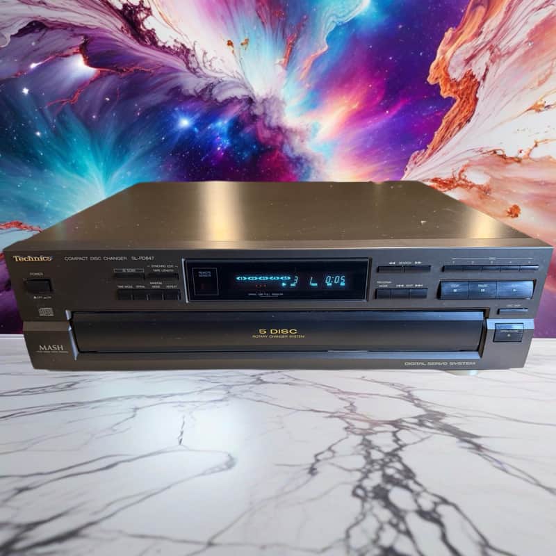 Technics SL-PD847 5 Disc Rotary Changer System CD Player Tested Works 🔥🎶 image 1