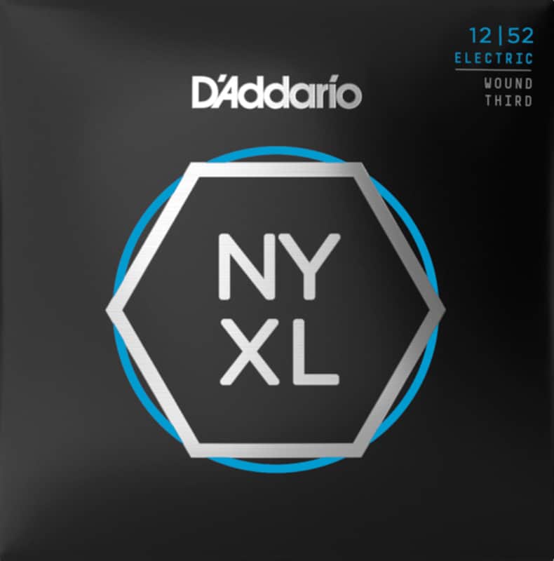 D'Addario NYXL1252W Nickel Wound Electric Guitar Strings, Light Wound 3rd, 12-52 image 1