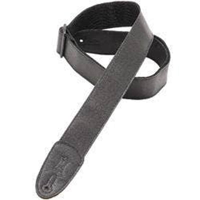 Levy's Levy's M7GP 2" Leather Guitar Strap Black image 1