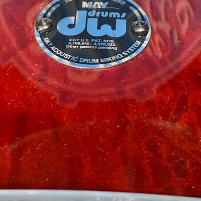 DW Tris Imboden's Chicago, 8x22" DW/May Bass Woofer with Internal Microphone 2002 - Transparent Wine Red Lacquer image 3