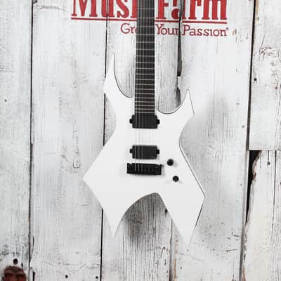 BC Rich Warlock Prophecy Electric Guitar with Quad Bridge Matte White Finish image 2