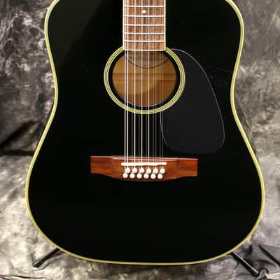 1999 Samick Artist Nightingale SW-260 12 String Black Dreadnought Acoustic Guitar image 2