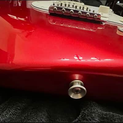 1999 Fender ST62-58US Reissue Candy Apple Red - MIJ w USA-made Custom Shop black bobbin 57/62 single coils. Dark slab rosewood fretboard. image 6