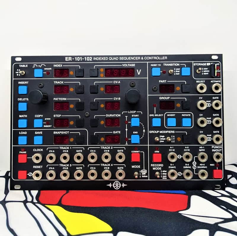 Orthogonal Devices ER-101/102 // 4-track CV/gate sequencer w/expander and aluminum alt panel image 1