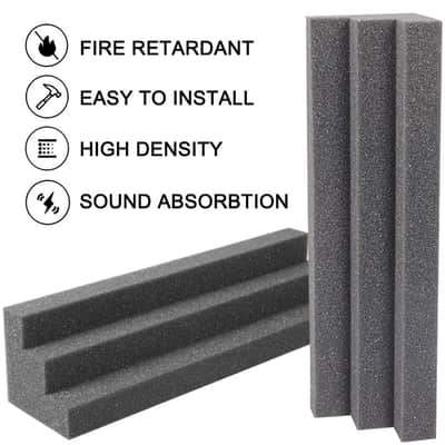 24 Pack Bass Traps Acoustic Foam Panels Sound Proof Padding 12" X 3" X 3" Corner Soundproofing Foam image 2