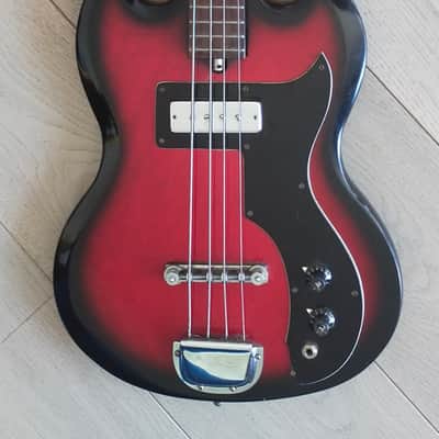 Teisco SG BASS 24" 1960s redburst image 3